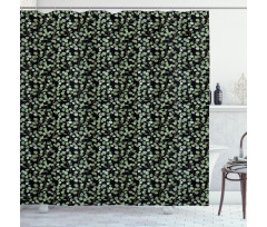 Exotic Foliage Hand Drawn Shower Curtain