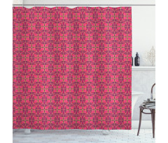 Patchwork Floral Squares Shower Curtain