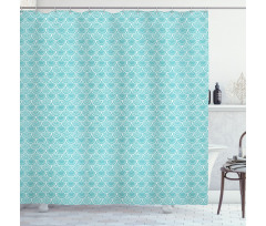 Swirls Curls Pattern Shower Curtain