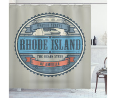 Ocean State of USA Shower Curtain