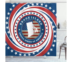 Swirled Stars and USA Shower Curtain