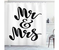 Hand Lettering Pattern Shower Curtain