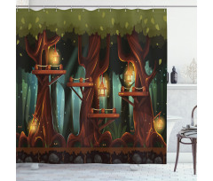 Fairy Forest Woodland Shower Curtain