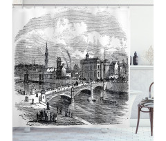 Albert Bridge Glasgow Art Shower Curtain