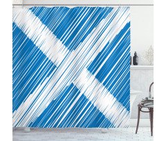 National Flag Scribbled Shower Curtain