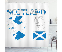 Country Map and the Flag Shower Curtain