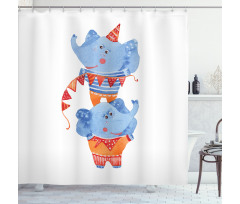 Circus Animal Shower Curtain