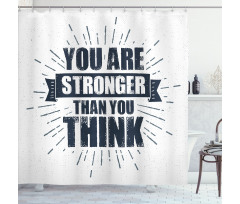 Urban Philosophical Message Shower Curtain