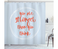 Geometric Circle Wise Words Shower Curtain