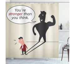 Shadow of a Man Comic Style Shower Curtain