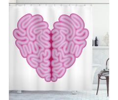 Brain Look Simple Heart Shower Curtain