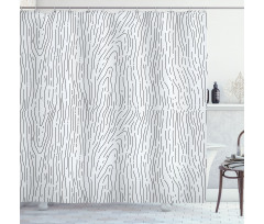 Simple Monochrome Lines Shower Curtain