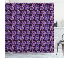 Purple Tone Creative Spots Shower Curtain