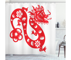 Japanese Art Dragon Shower Curtain