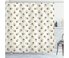 Angels with Wings Christmas Shower Curtain