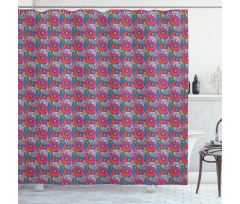 Energetic Colors Chaotic Art Shower Curtain