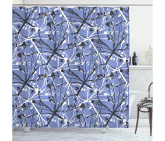 Abstract Deco Branches Ornate Shower Curtain