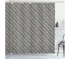 Chevron Design Lines Shower Curtain