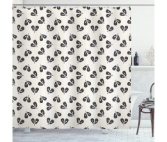 Sketch Human Lungs Pattern Shower Curtain