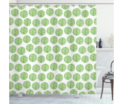 Green Spring Leaf Shower Curtain