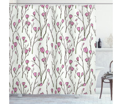 Blossom in Vintage Colors Shower Curtain