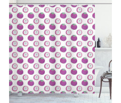 Exotic Mangosteen Pattern Shower Curtain