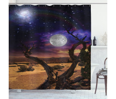 Desert Night Nebula Stars Shower Curtain