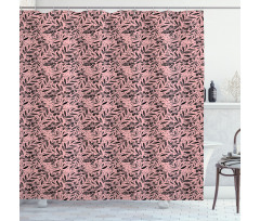 Exotic Leaves Summer Shower Curtain