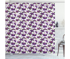 Clematis Blossoms Look Shower Curtain