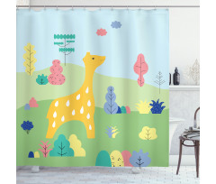 Cartoon Animal in Wildlife Shower Curtain