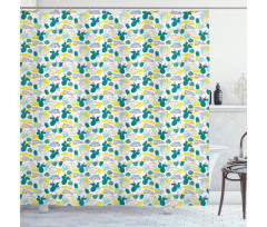 Pineapple Cactus Flamingo Shower Curtain