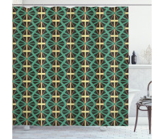 Crossed Mosaic Shower Curtain