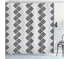 Abstract Symmetric Lines Shower Curtain