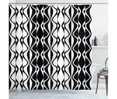 Simplistic Curvy Lines Shower Curtain