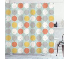 Abstracts Circles Lines Shower Curtain