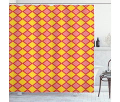 Geometrical Rhombus Art Shower Curtain