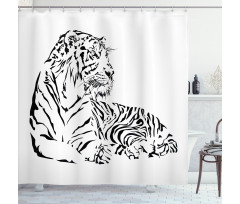 Safari Animal Sitting Shower Curtain