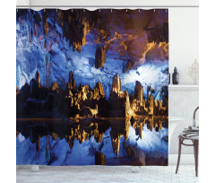 Cave Formation Reflection Shower Curtain