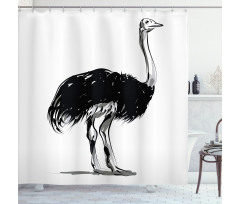 Sketch Bird Desert Shower Curtain