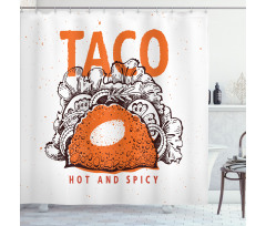 Hot and Spicy Tacos Shower Curtain