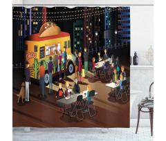 Taco Truck Hungry People Shower Curtain