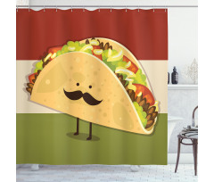Vintage Style Food Place Sign Shower Curtain