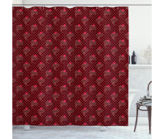 Yummy Cupcakes Cherry Top Shower Curtain