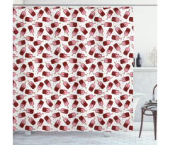 Strawberry Popsicles Art Shower Curtain