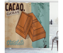 Vintage Chocolate Bar Shower Curtain