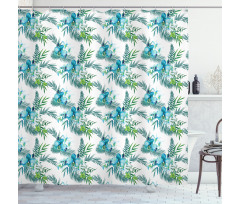 Floral Watercolor Nature Shower Curtain