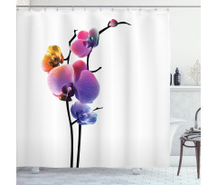 Vibrant Flowering Plant Shower Curtain