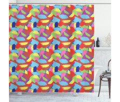 Grunge Paint Brush Strokes Shower Curtain