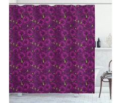 Spring Season Petal Romantic Shower Curtain