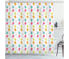 Composition of Rhombuses Shower Curtain